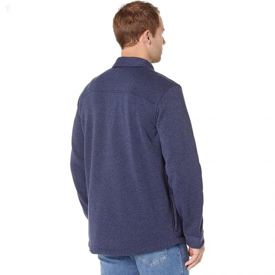 L.L.Bean Sweater Fleece Shirt Jacket - Tall Bright Navy ID-LH9G2nY3