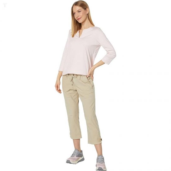 L.L.Bean Ripstop Pull-On Capri Pants Sandbar ID-CKR7IW4U
