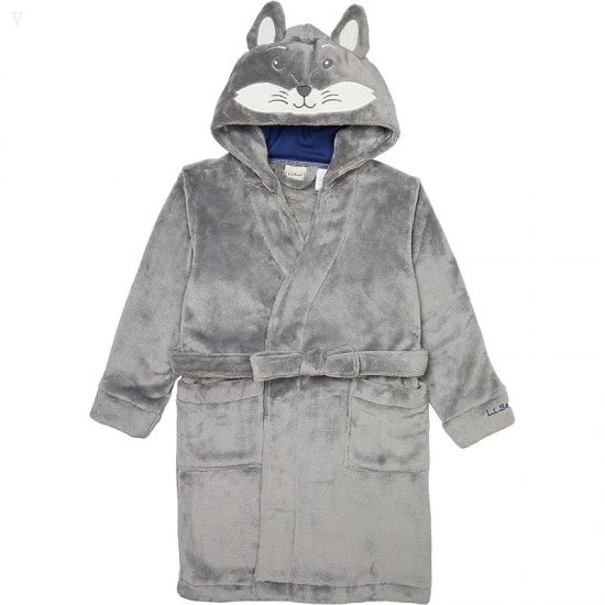 L.L.Bean Cozy Animal Robe (Little Kids) Mineral Gray ID-DBOhthwg