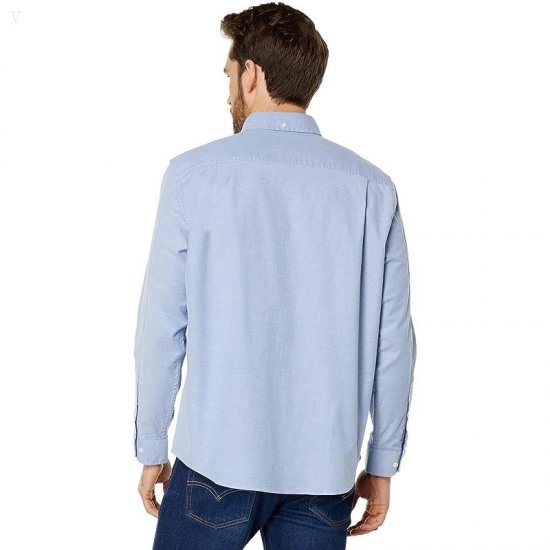 L.L.Bean Comfort Stretch Oxford Long Sleeve Traditional Fit Light Cobalt ID-ePABaCDv