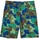 L.L.Bean Beansport Swim Shorts Print (Little Kids) Bright Kelly Green Cross Hatch Camo ID-sh9XbPrs