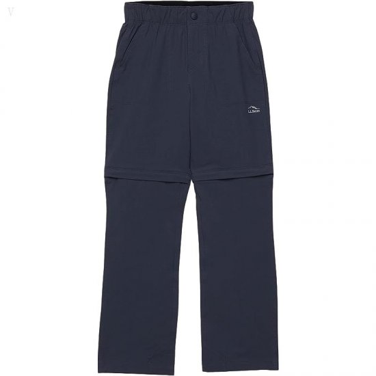 L.L.Bean Cresta Hiking Zip Off Pants (Big Kids) Carbon Navy ID-wjZ0q7Fq