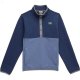 L.L.Bean Quilted Snap 1/4 Pullover (Big Kids) Nautical Navy/Vintage Indigo ID-h6sFTgLq