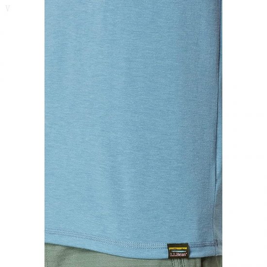 L.L.Bean Everyday SunSmart Polo Short Sleeve Bayside Blue ID-7scr81Sp