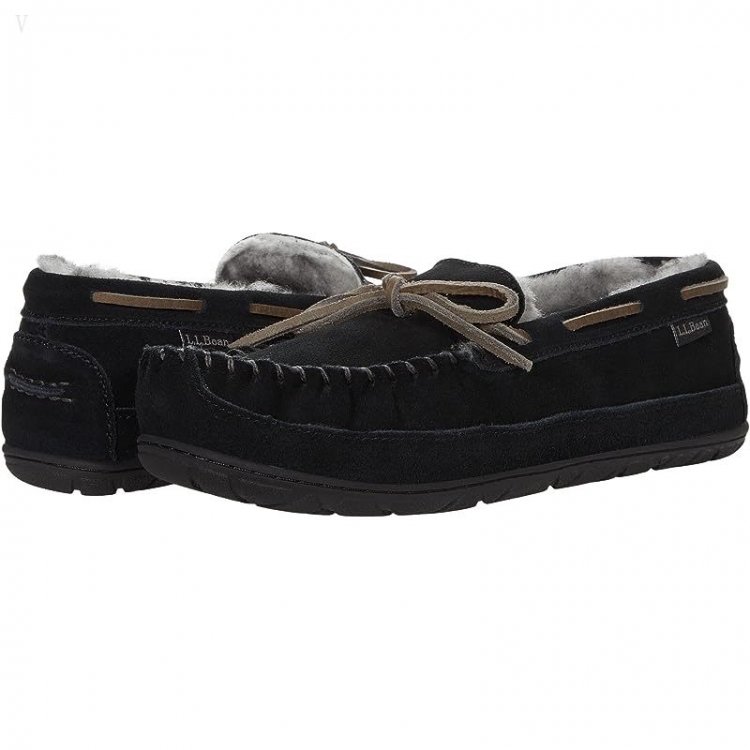 L.L.Bean Wicked Good Moccasins Black ID-SStjDm5x - Click Image to Close