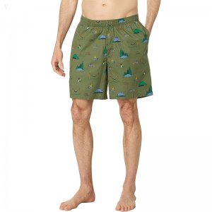 L.L.Bean Comfort Stretch Woven Sleep Shorts Deep Olive Camping ID-SH7i2P6E