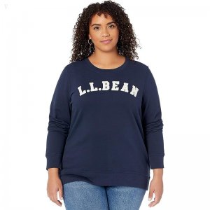 L.L.Bean 1912 Crew Neck Sweatshirt Logo Classic Navy Collegiate Logo ID-ihsgU9pQ
