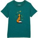 L.L.Bean Graphic Tee Glow in the Dark (Big Kids) Emerald Spruce Fox ID-Y147T9Kj