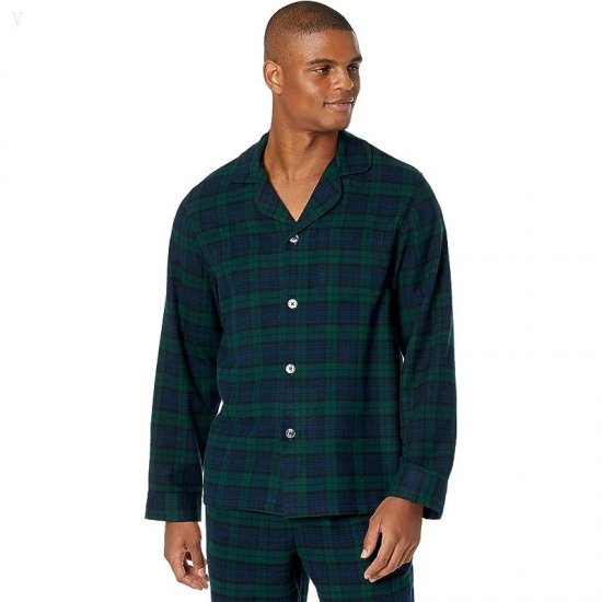 L.L.Bean Scotch Plaid Flannel Pajamas Regular Black Watch Tartan ID-yRKCMV19