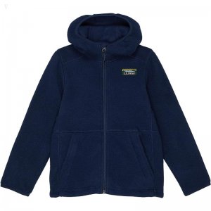 L.L.Bean Mountain Classic Fleece Hooded (Big Kids) Nautical Navy ID-1R5wAoYI