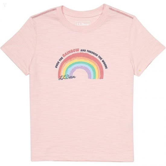 L.L.Bean Graphic Tee Glow in the Dark (Little Kids) Blush Rainbow ID-qPLlHpf0