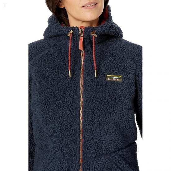 L.L.Bean Mountain Pile Fleece Hoodie Carbon Navy ID-grNag712