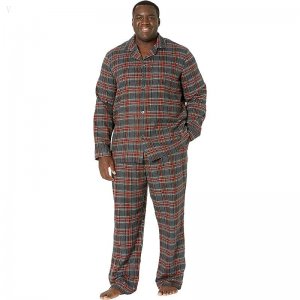 L.L.Bean Scotch Plaid Flannel Pajamas Tall Grey Stewart ID-MzlAdwkN