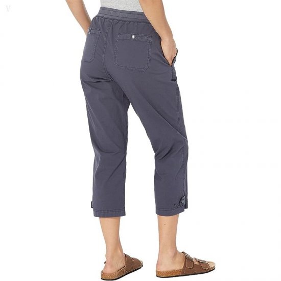 L.L.Bean Petite Ripstop Pull-On Capri Pants Carbon Navy ID-pM73JaqB