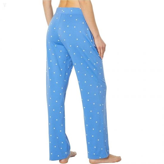 L.L.Bean Super Soft Shrink-Free Button Front Pajama Set Print Arctic Blue Medallion Dot ID-Jg0G6GfI