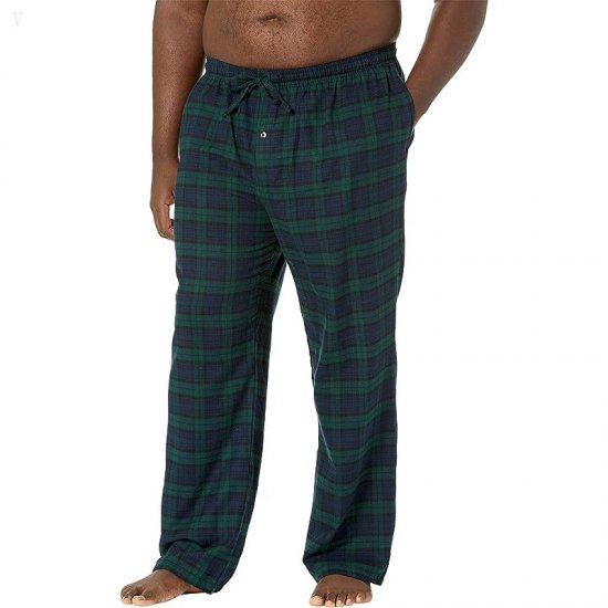 L.L.Bean Scotch Plaid Flannel Pajamas Tall Black Watch Tartan ID-C9OQ9alA