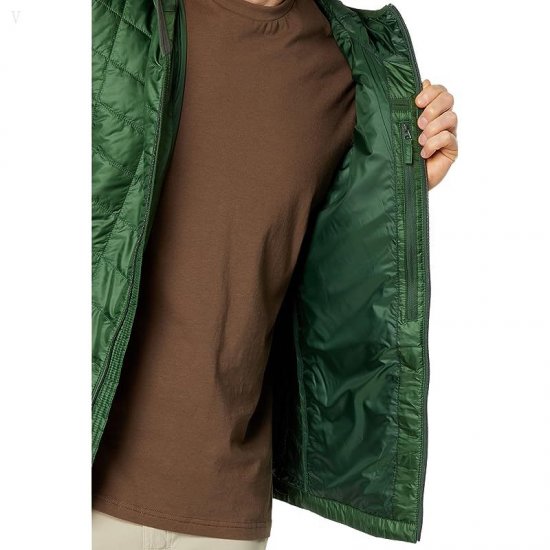 L.L.Bean Primaloft Packaway Hooded Jacket Regular Rain Forest/Deep Balsam ID-Ti2sc8RZ