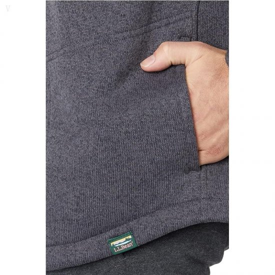 L.L.Bean Sweater Fleece Shirt Jac Regular Charcoal Gray Heather ID-fOYqIDRS
