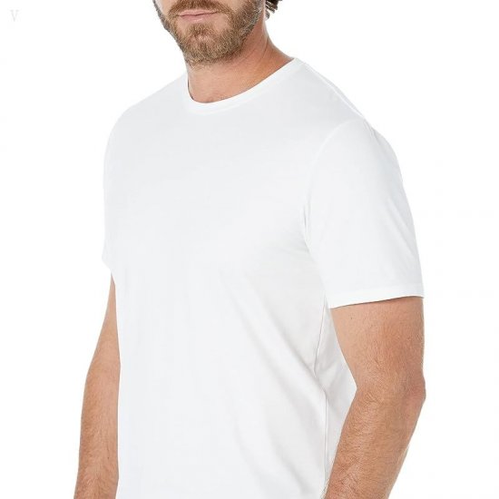 L.L.Bean Comfort Stretch Pima Short Sleeve Tee Shirt White ID-5zeeK7nm