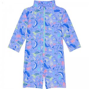 L.L.Bean Sun-and-Surf Bodysuit Print (Toddler) Malibu Blue Sea Creatures ID-I8atxdXS