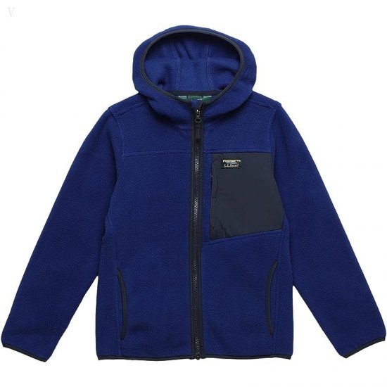 L.L.Bean Retro Mountain Classic Fleece Jacket (Big Kids) Indigo Ink/Carbon Navy ID-kbZQPf2T