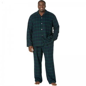 L.L.Bean Scotch Plaid Flannel Pajamas Tall Black Watch Tartan ID-C9OQ9alA