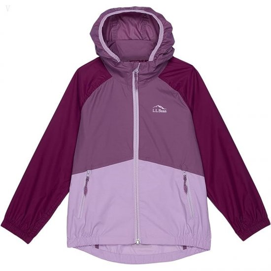 L.L.Bean Wind and Rain Jacket (Little Kids) Purple Clover/Violet Chalk ID-AcKFISv1