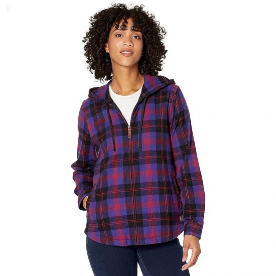 L.L.Bean Scotch Plaid Flannel Relaxed Fit Hoodie Angus ID-X3TAGI4d