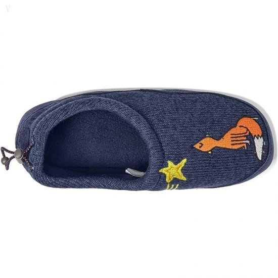L.L.Bean Sweater Fleece Slipper Motif (Toddler/Little Kid/Big Kid) Bright Navy Fox ID-i0FuTL62