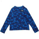 L.L.Bean Fitness Fleece Long Sleeve Tee Print (Big Kids) Deep Sapphire/Mountain Print ID-wAWC5S6E