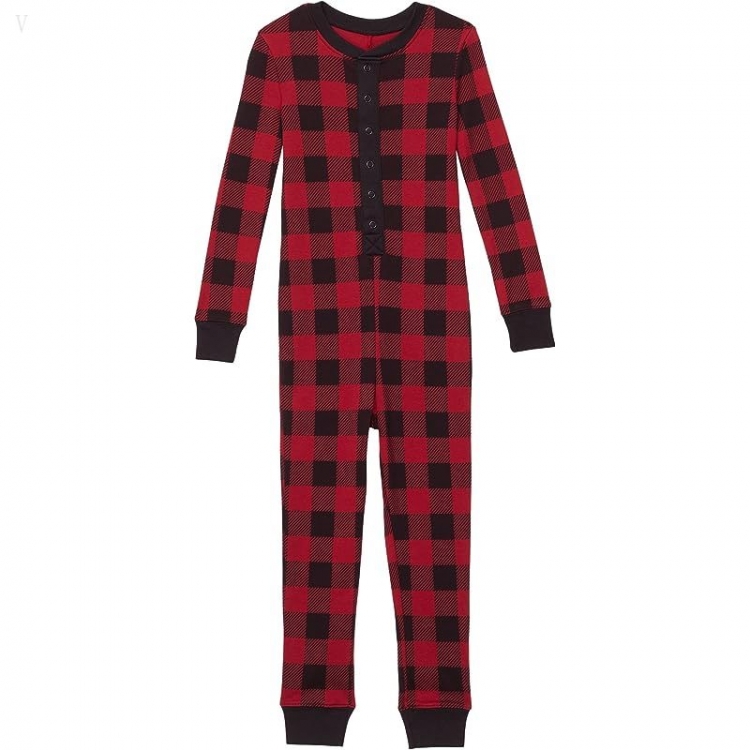 L.L.Bean Organic Cotton Fitted One-Piece (Toddler) Deep Red Buffalo Check ID-hexPIrmv - Click Image to Close