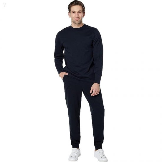 L.L.Bean Carefree Unshrinkable T-Shirt without Pocket Long Sleeve Black ID-J8Km1iHB