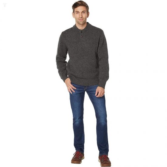L.L.Bean Classic Raggwool Henley Charcoal ID-AcWrX0eP