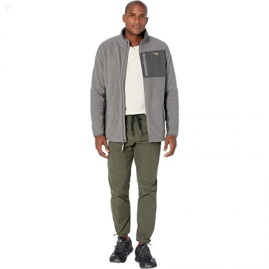L.L.Bean Mountain Classic Windproof Fleece Jacket - Tall Graphite/Shale Gray ID-EOW9BfnF