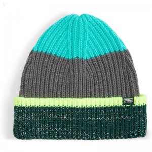 L.L.Bean L.L.Beanie Striped (Little Kids/Big Kids) Reef Teal/Gunmetal Gray ID-Q0AzU9fZ