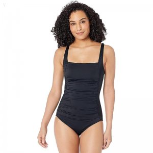 L.L.Bean BeanSport Square Neck Tanksuit Black ID-APLVtUSd