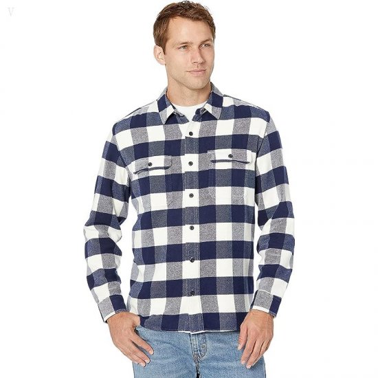 L.L.Bean Organic Flannel Shirt Slightly Fitted Regular Bright Navy ID-kDVkBl3B