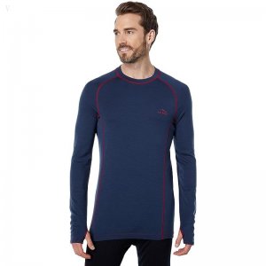 L.L.Bean Cresta Wool Midweight 250 Crew Top - Tall Carbon Navy ID-Y4sKZ68w