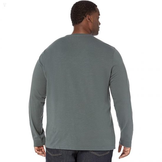 L.L.Bean Lakewashed Organic Cotton Long Sleeve Tee - Tall Shadow Green ID-UIbhPsxF