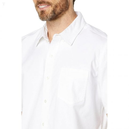 L.L.Bean Comfort Stretch Oxford Short Sleeve Slightly Fitted White ID-FJWqxjHT