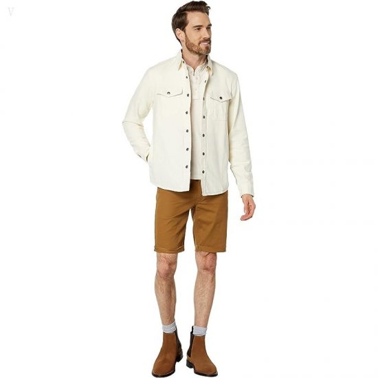 L.L.Bean Signature Rugged Soft Twill Shirt Regular Cream ID-L55lb3hR
