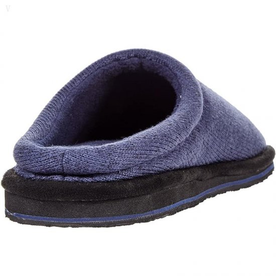 L.L.Bean Sweater Fleece Slipper Scuff Bright Navy ID-OMATbZ73
