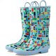 L.L.Bean Puddle Stompers Rain Boots Print (Toddler/Little Kid) Teal Aqua Shapes ID-N2xqG6CN