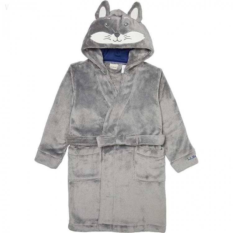 L.L.Bean Cozy Animal Robe (Little Kids) Mineral Gray ID-DBOhthwg - Click Image to Close
