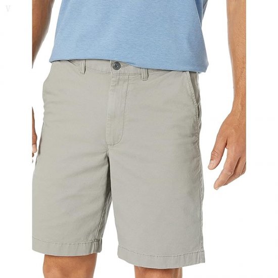 L.L.Bean Lakewashed Stretch Khaki Standard Fit Shorts Mineral Gray ID-pT1tJH1g