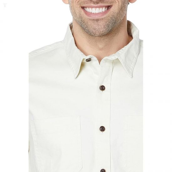 L.L.Bean BeanFlex Twill Shirt Long Sleeve Traditional Fit Pale Khaki ID-gAvGEP2a