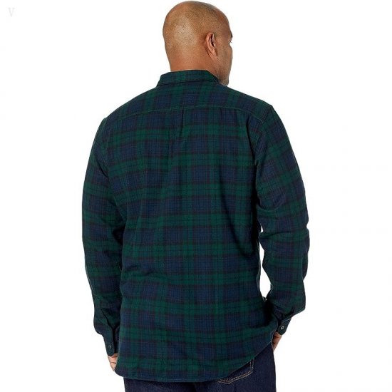 L.L.Bean Scotch Plaid Flannel Traditional Fit Shirt - Tall Black Watch ID-tMSHokSp