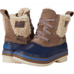L.L.Bean Rangeley Sherpa Boot (Toddler/Little Kid/Big Kid) Taupe/Nautical Navy ID-fg4oxICR