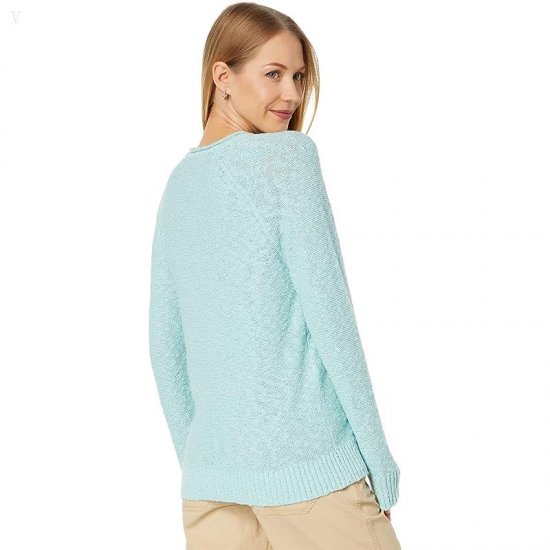 L.L.Bean Midweight Cotton Slub Rollneck Pullover Pale Turquoise ID-AIqKfNP7
