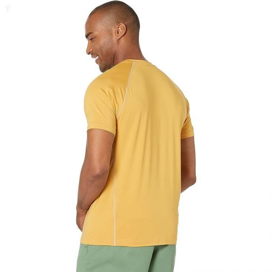 L.L.Bean Swift River Cooling Sun Shirt Short Sleeve Regular Warm Gold ID-k4xX21zR